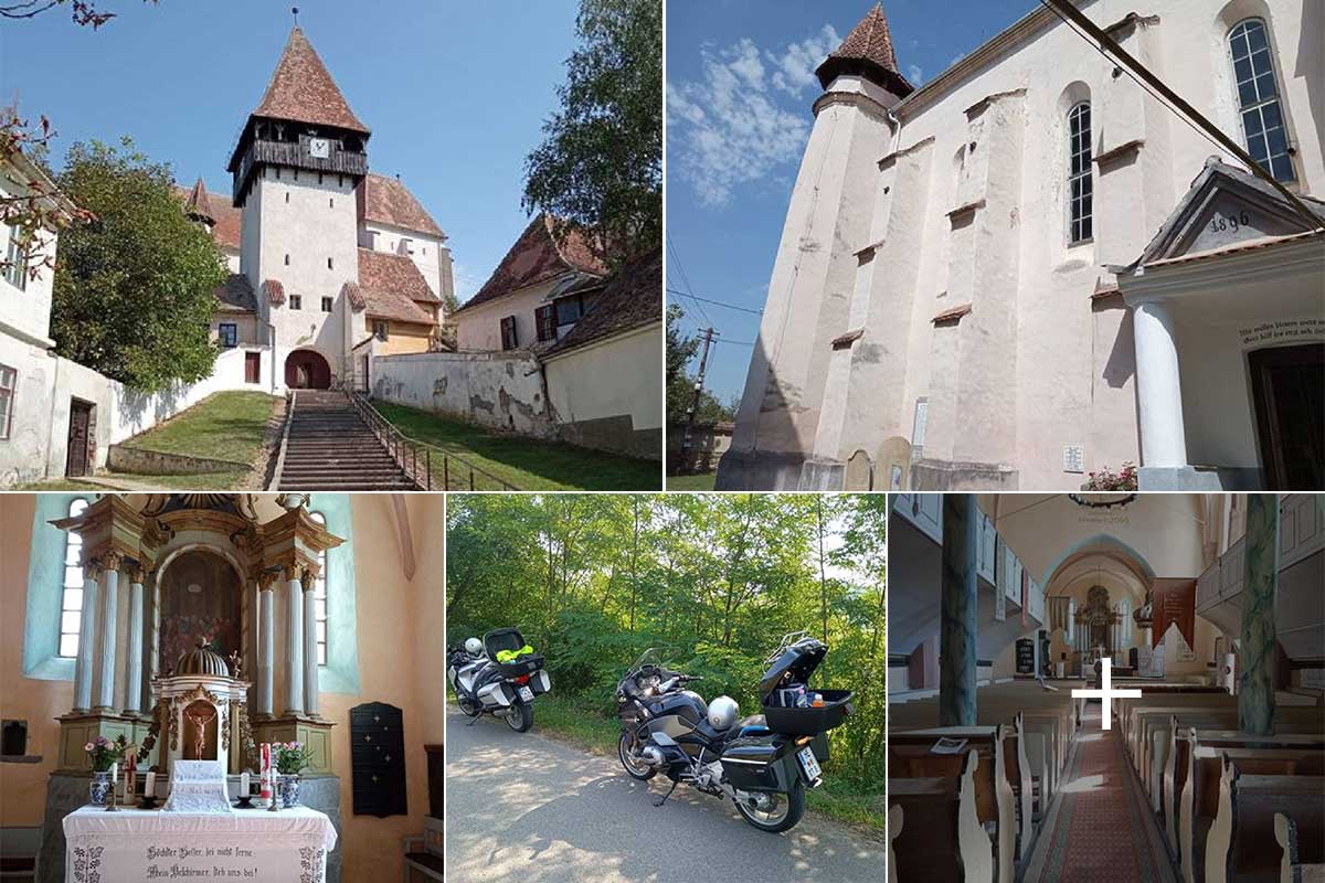 O călătorie cu motocicleta | Biserica fortificată Bazna | Județul Sibiu